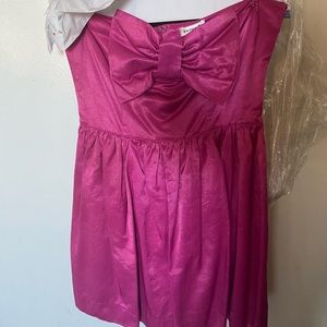 Pink strapless dress